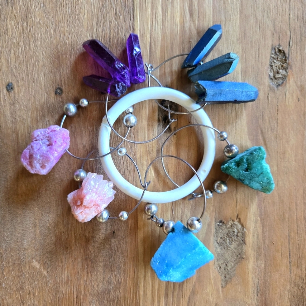 💖 Crystal Wine Charms Set – Set of 6 – Colorful & Unique – Girls Night 💖